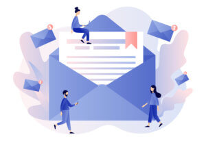 Email communication illustration