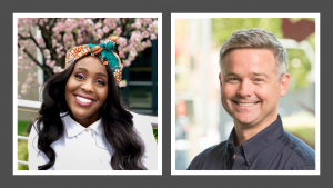 Headshots of LexLab&rsquo;s director, Drew Amerson, and Tiyani Majoko, cofounder of An&uuml;.