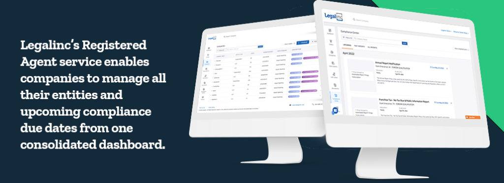 Multistate registered agent services and corporate compliance